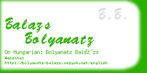 balazs bolyanatz business card